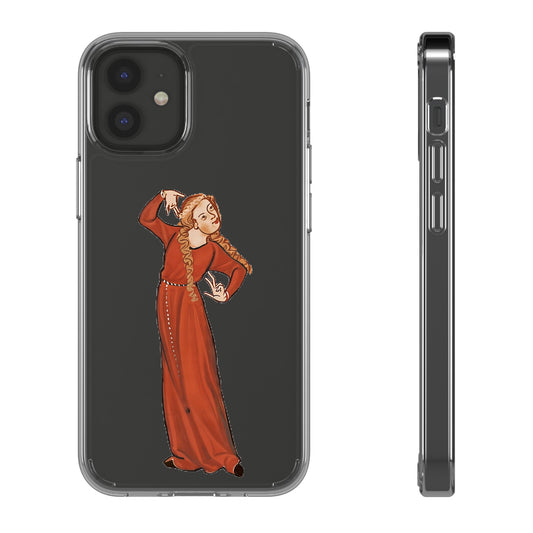 Drama in Scarlet – Medieval Lady Pose Phone Case