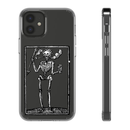 Death Is on the Clock – Medieval Skeleton Phone Case – Macabre iPhone Cover – Danse Macabre Art – Funny Gothic Gift for History Nerds