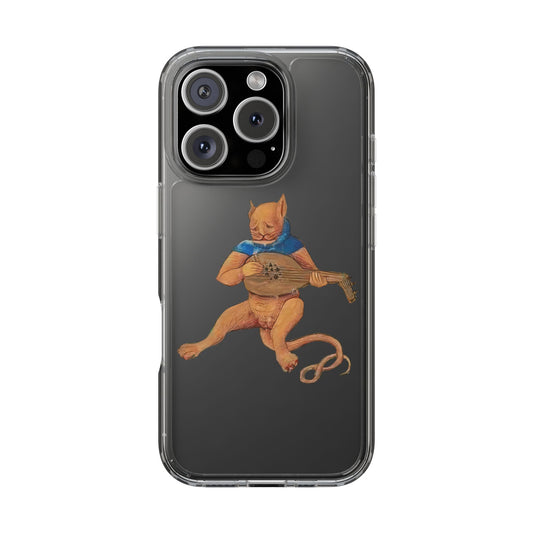 Medieval Cat Playing Lute Phone Case – Funny Historical Marginalia Art for Cat Lovers & Troubadours