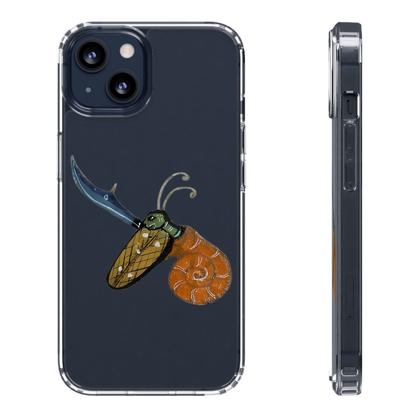 Snail of Vengeance – Medieval Armed Snail Phone Case – Illuminated Manuscript Oddity – Warrior Gastropod Gift