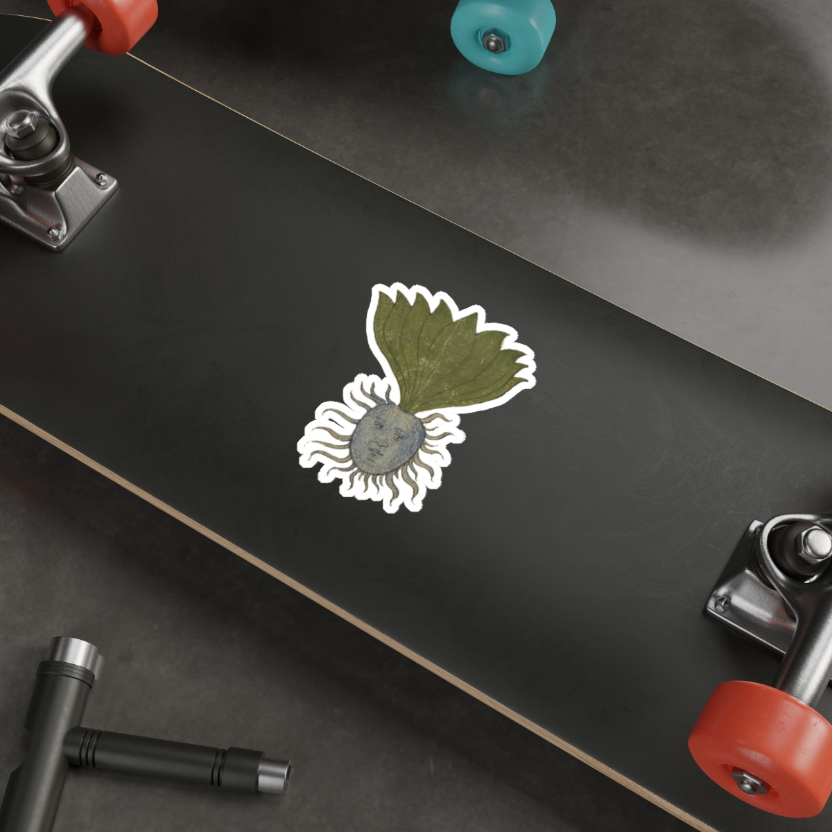 Mandrake Root Sticker – Medieval Marginalia Weird Plant Face, Botanical Occult Folklore Vinyl Sticker, Witchy Journal & Laptop Decor