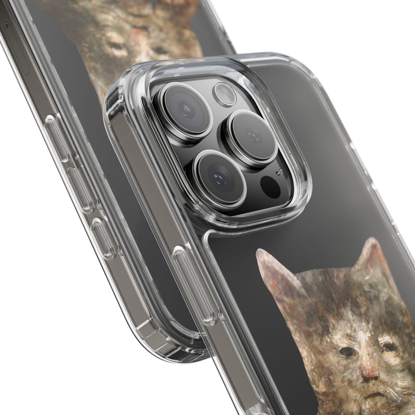 Melancholy Cat Blob – Sad Medieval Painting Cat Phone Case – Weird Art for Weird Souls