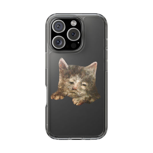 Melancholy Cat Blob – Sad Medieval Painting Cat Phone Case – Weird Art for Weird Souls