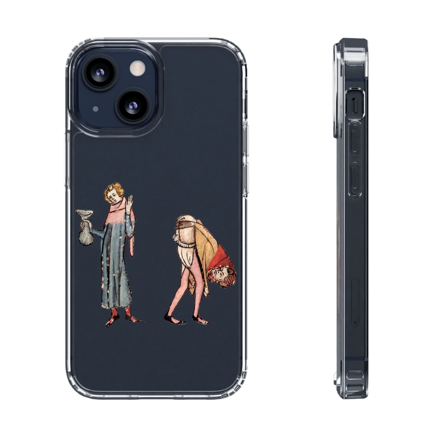 Bottoms Up – Funny Medieval Art Phone Case – Whimsical Historical Design – Vintage Illustration iPhone Cover – Quirky Gift for Art & Wine Lovers