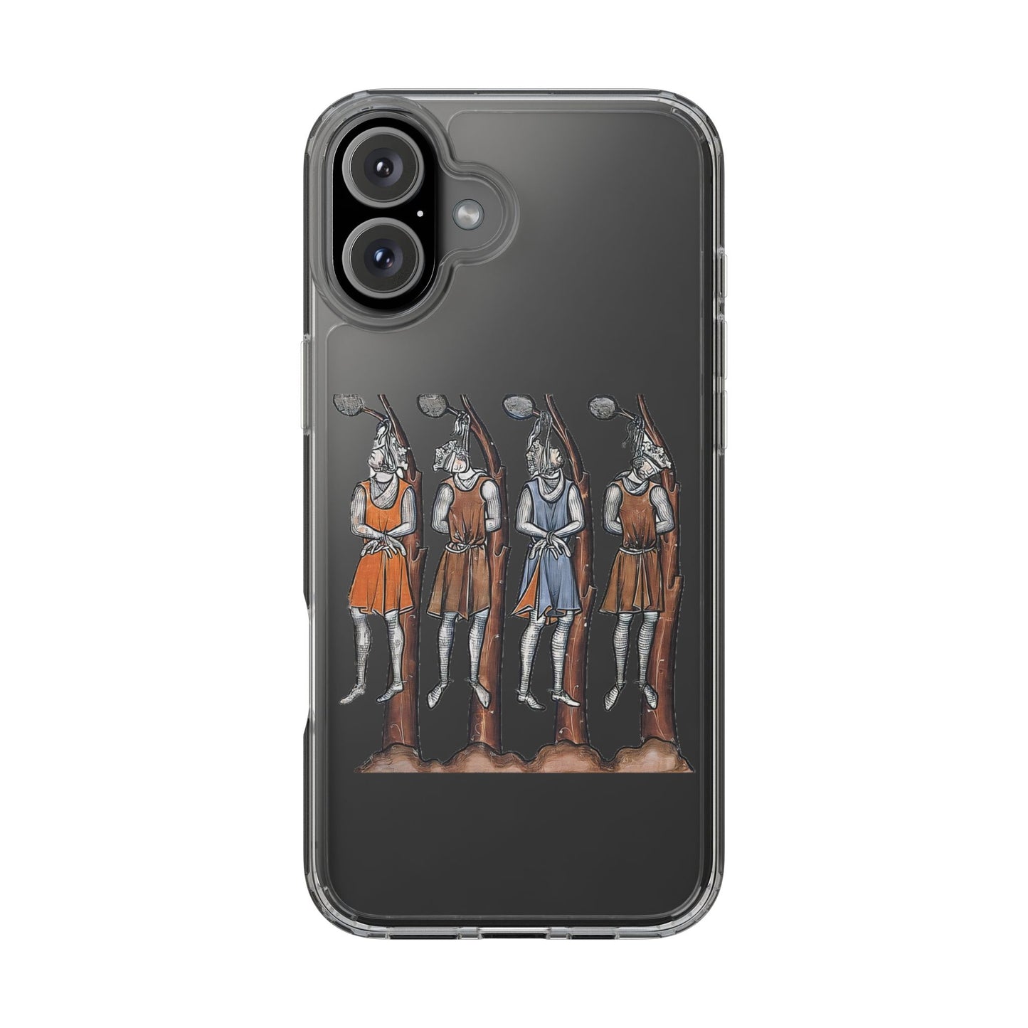 Hanging Out With the Lads – Funny Medieval Art Phone Case – Dark Historical Illustration – Quirky iPhone Cover – Weird Gift for Gothic Humour Fans