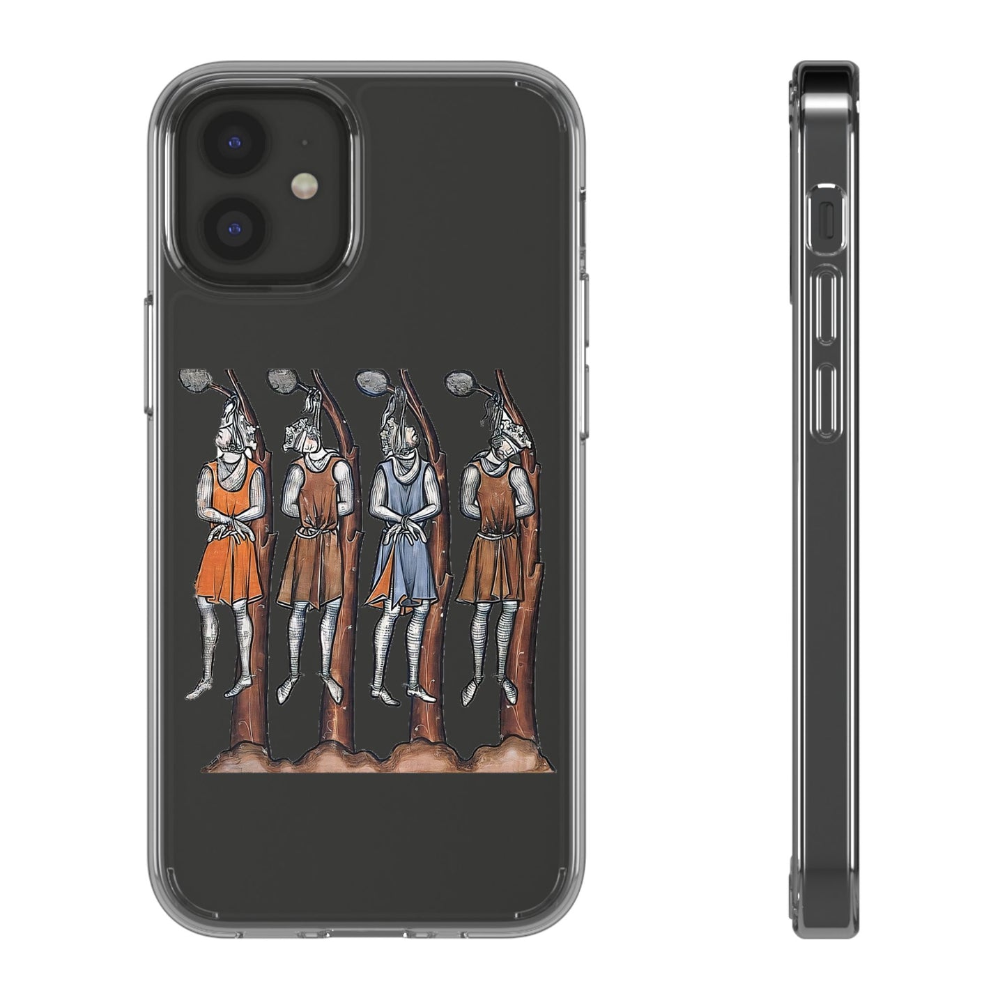Hanging Out With the Lads – Funny Medieval Art Phone Case – Dark Historical Illustration – Quirky iPhone Cover – Weird Gift for Gothic Humour Fans