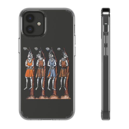 Hanging Out With the Lads – Funny Medieval Art Phone Case – Dark Historical Illustration – Quirky iPhone Cover – Weird Gift for Gothic Humour Fans