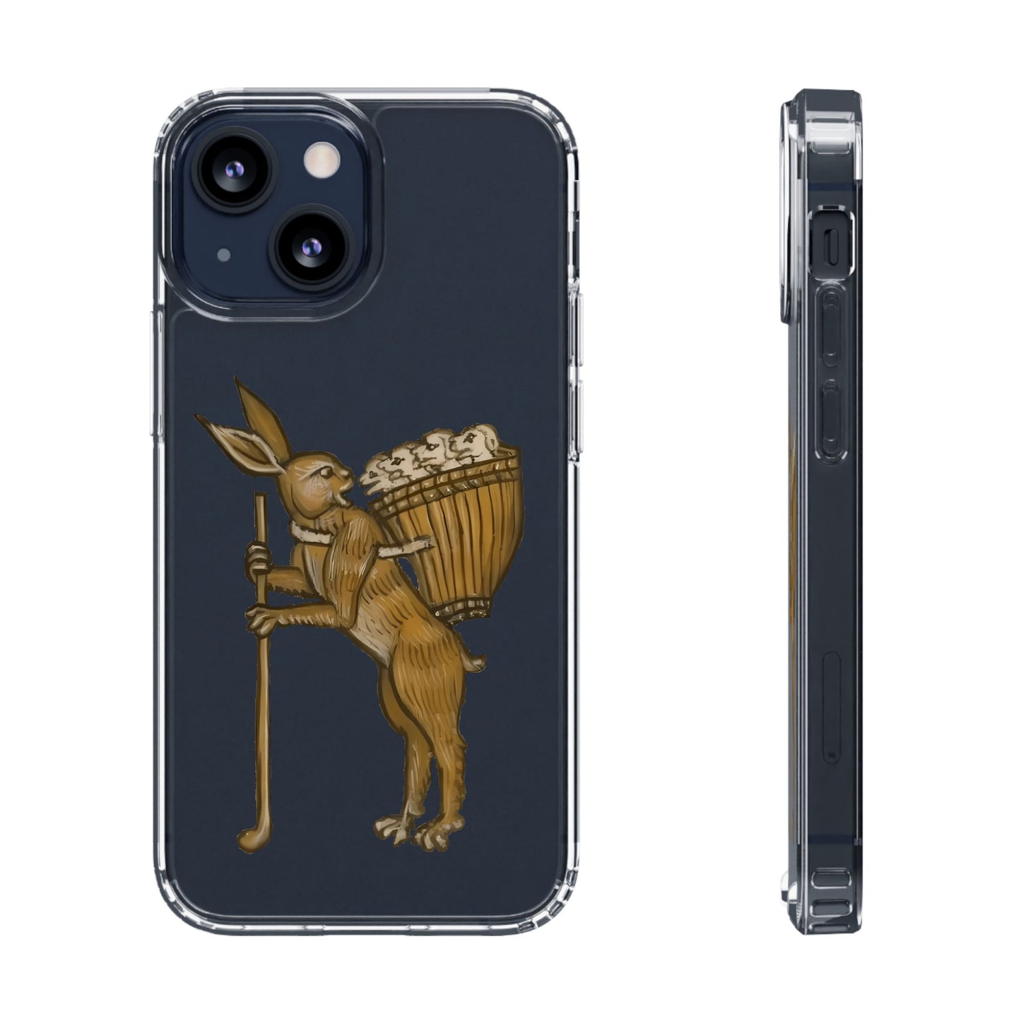 Burdened Bunny – Medieval Art Phone Case – Funny Historical Rabbit Design – Quirky iPhone Cover – Weird Animal Illustration – Gothic Gift Idea