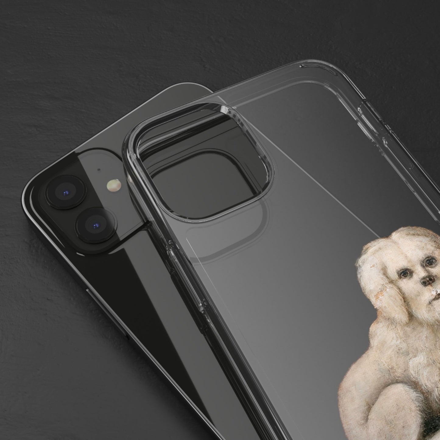 Phone Case - Dog Monk Vintage Illustration Clear Protective Shock-Absorbing Flexible iPhone Models