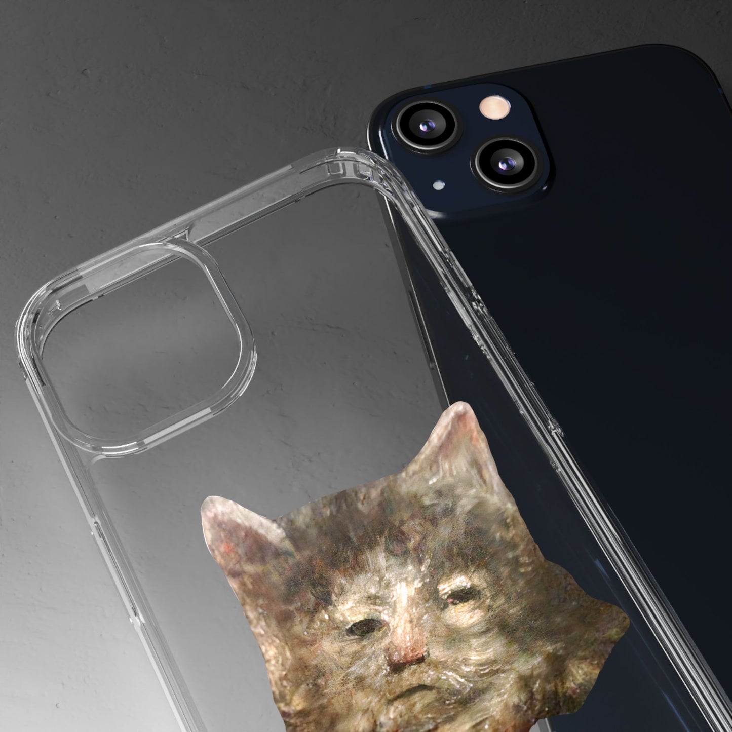 Melancholy Cat Blob – Sad Medieval Painting Cat Phone Case – Weird Art for Weird Souls