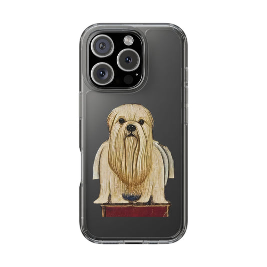 Medieval Dog on a Throne Phone Case – Gothic Manuscript Art iPhone Cover