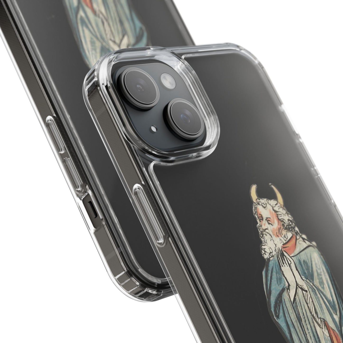 Holy Horns – Medieval Praying Figure Phone Case – Illuminated Manuscript Design – Weird Religious Aesthetic Gift