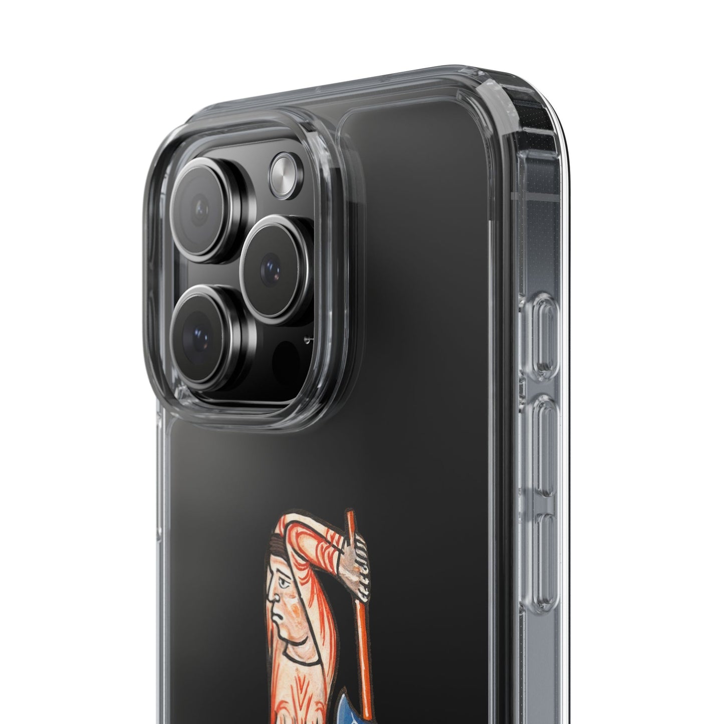 Medieval Boar Rider Phone Case – Funny Historical Art iPhone Cover – Weird Axe Man Illustration for Fantasy & Meme Fans