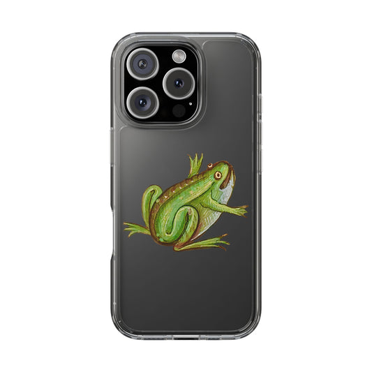 Medieval Frog Phone Case – Green Frog Medieval Marginalia iPhone Case – Quirky Weird History Aesthetic Clear Case – Ars Jocularis