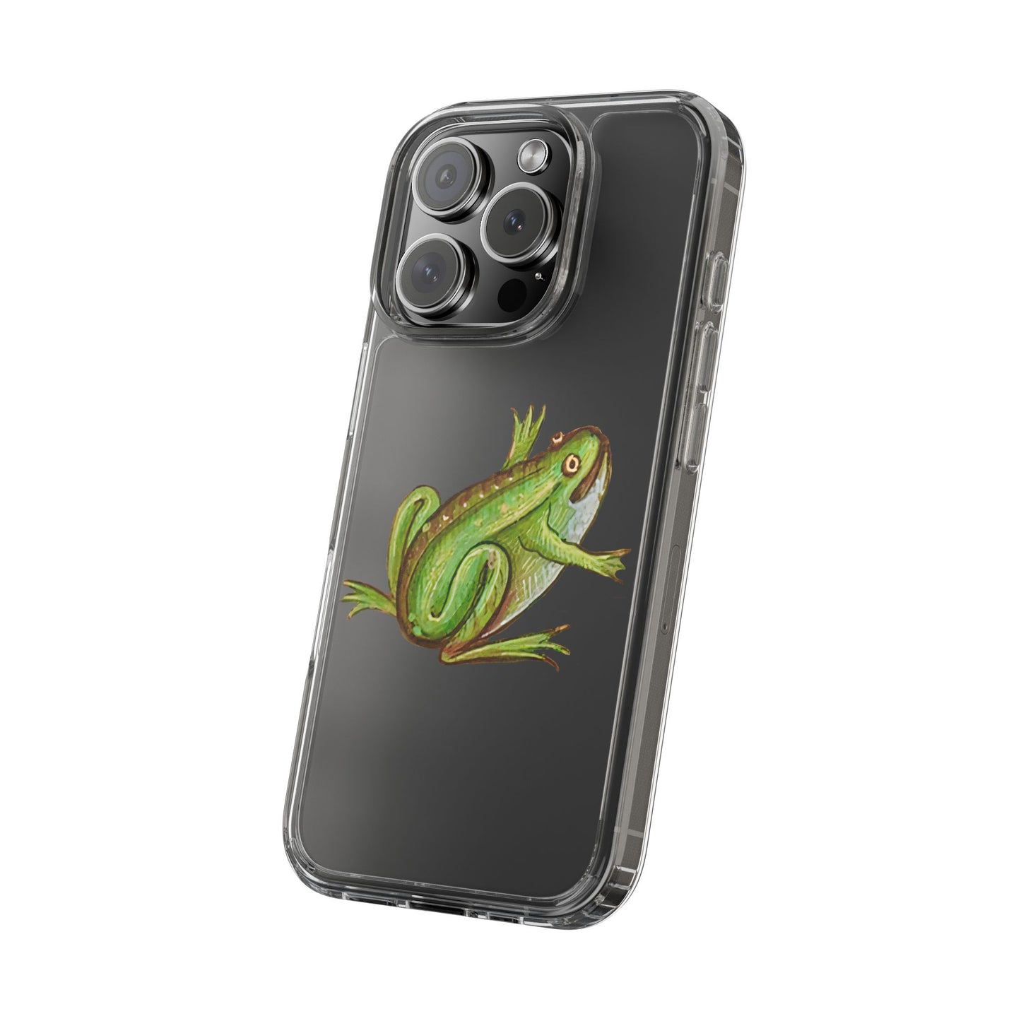 Medieval Frog Phone Case – Green Frog Medieval Marginalia iPhone Case – Quirky Weird History Aesthetic Clear Case – Ars Jocularis
