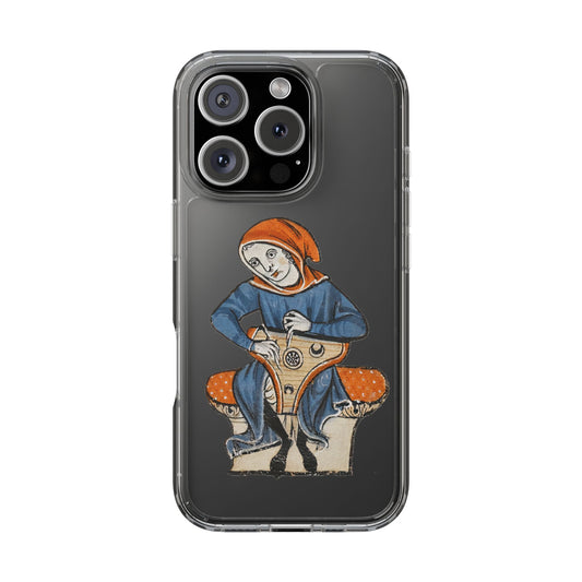 Medieval Hurdy-Gurdy Hero – Illuminated Manuscript Phone Case – Quirky Music Lover Gift