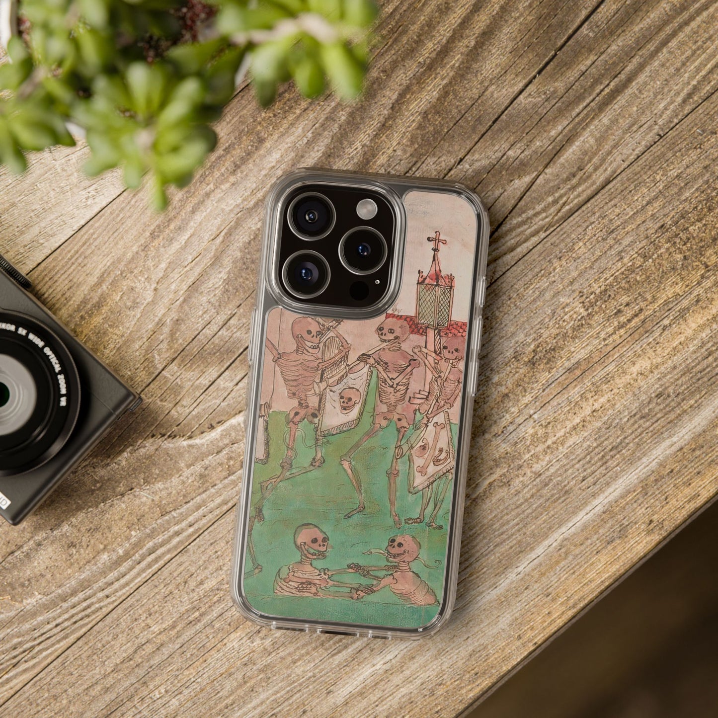 Dance Macabre – Medieval Skeleton Rave Phone Case – Weird Gothic Art from the Afterlife