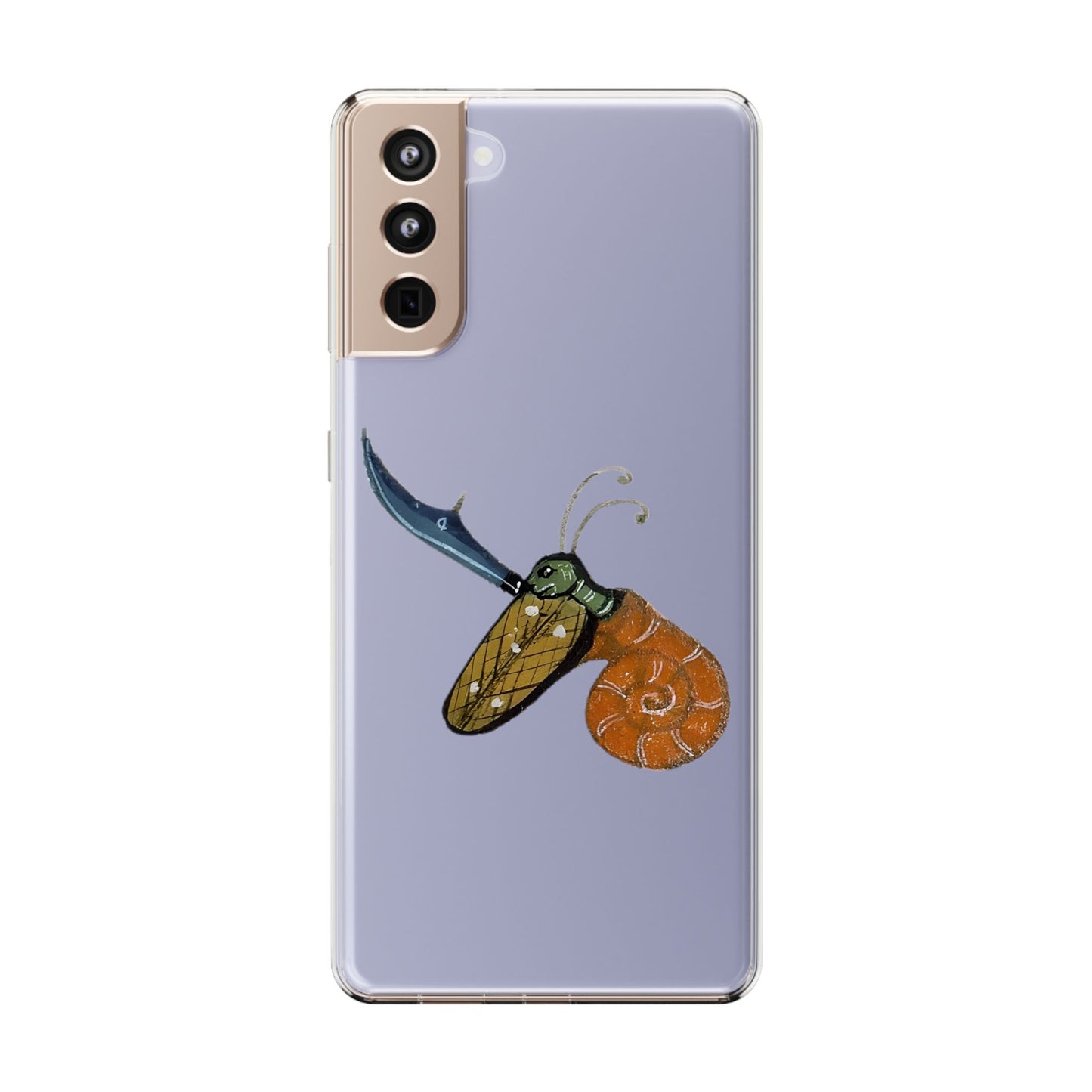 Snail of Vengeance – Medieval Armed Snail Phone Case – Illuminated Manuscript Oddity – Warrior Gastropod Gift