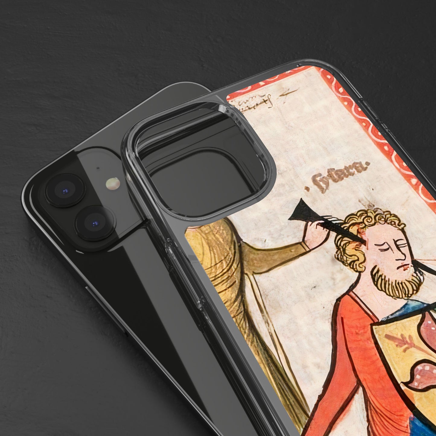Knighted (and Smited) – Medieval Manuscript Phone Case – Surreal Chivalric Humour – Weird History Gift