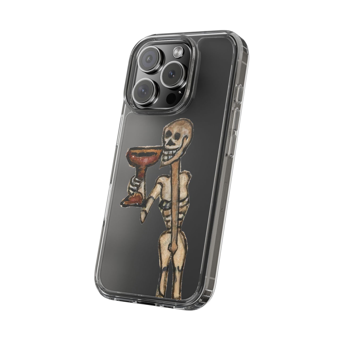 Medieval Skeleton Phone Case – Dancing Death with Goblet (Danse Macabre)