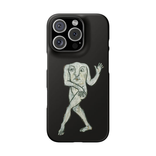 Medieval Dancing Man Phone Case – Weird Gothic Marginalia iPhone Case – Quirky Vintage Manuscript Art Cover – Funny Historical Aesthetic