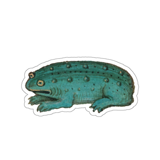 Medieval Frog Sticker – Weird Frog Art Sticker – Funny Medieval Marginalia Frog – Aesthetic Laptop Sticker – Blue Frog Decal – Ars Jocularis