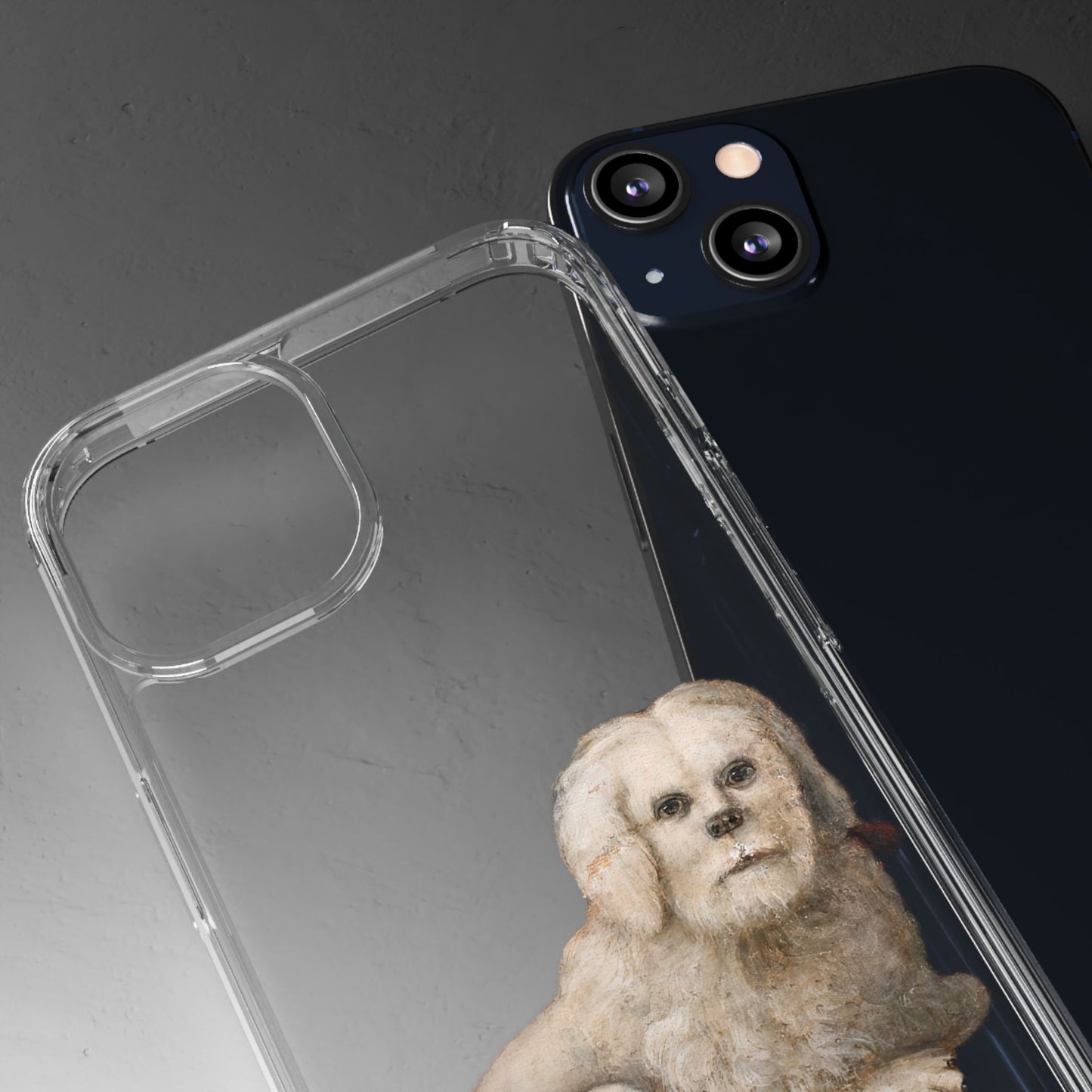Phone Case - Dog Monk Vintage Illustration Clear Protective Shock-Absorbing Flexible iPhone Models