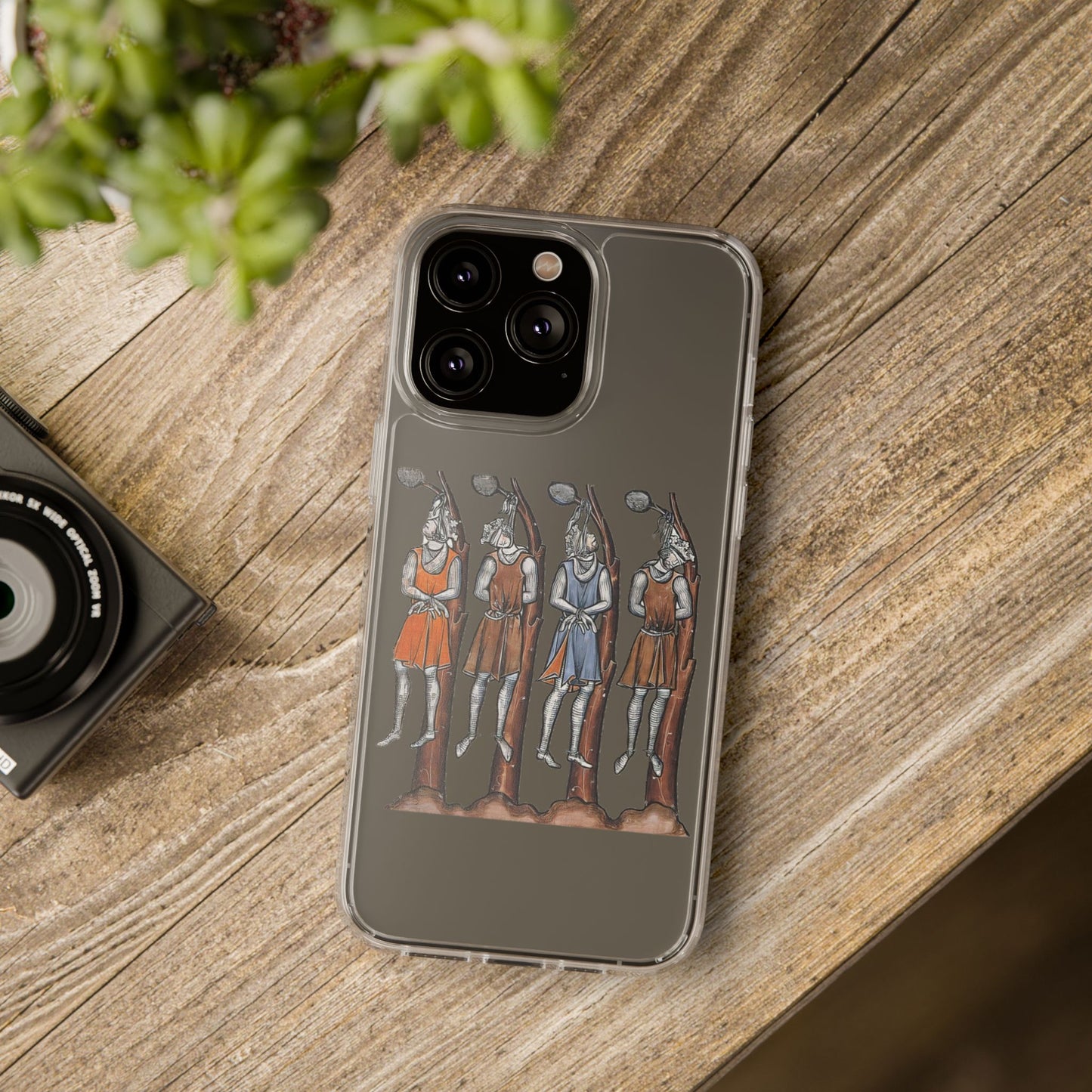 Hanging Out With the Lads – Funny Medieval Art Phone Case – Dark Historical Illustration – Quirky iPhone Cover – Weird Gift for Gothic Humour Fans