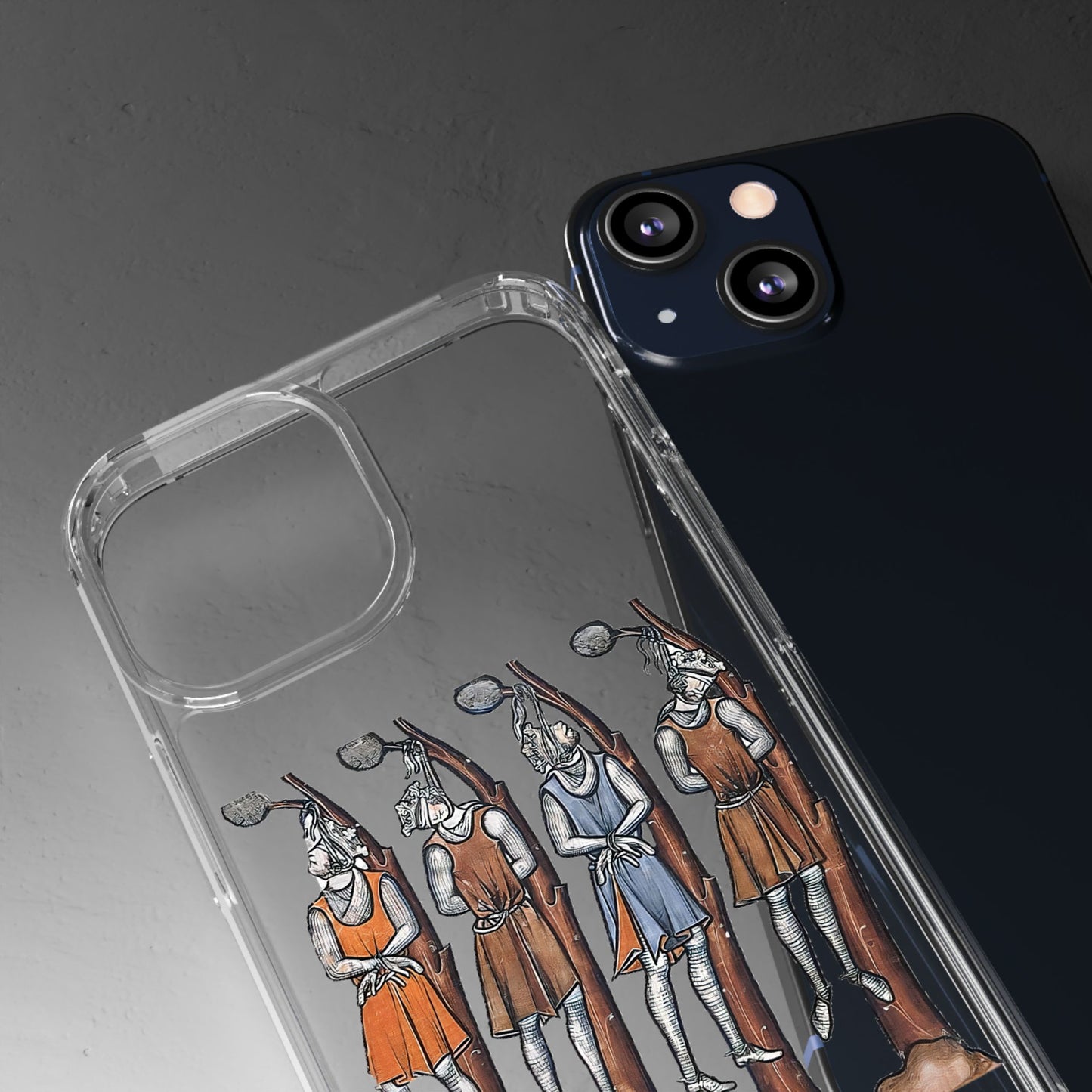 Hanging Out With the Lads – Funny Medieval Art Phone Case – Dark Historical Illustration – Quirky iPhone Cover – Weird Gift for Gothic Humour Fans