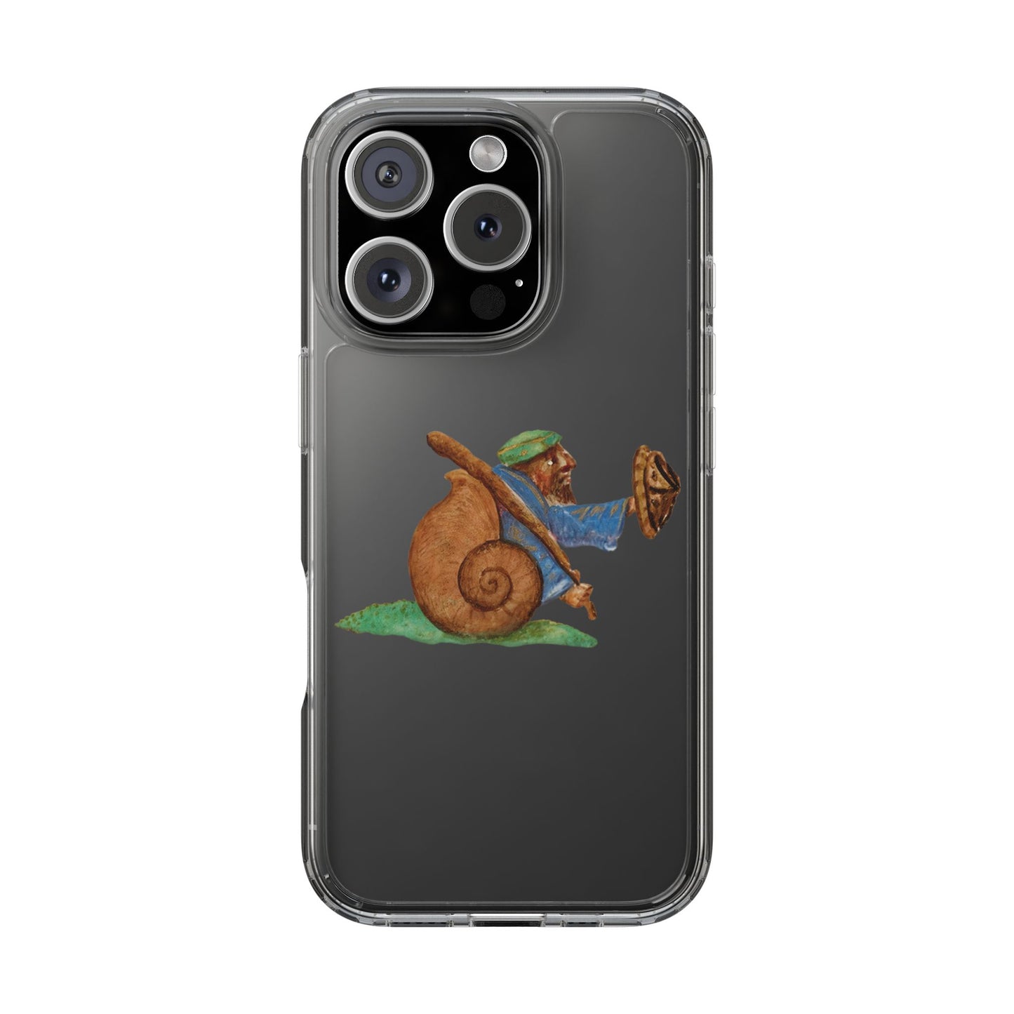 Snail Crusader – Medieval Snail Rider Phone Case – Illuminated Manuscript Art – Whimsical Warrior Aesthetic
