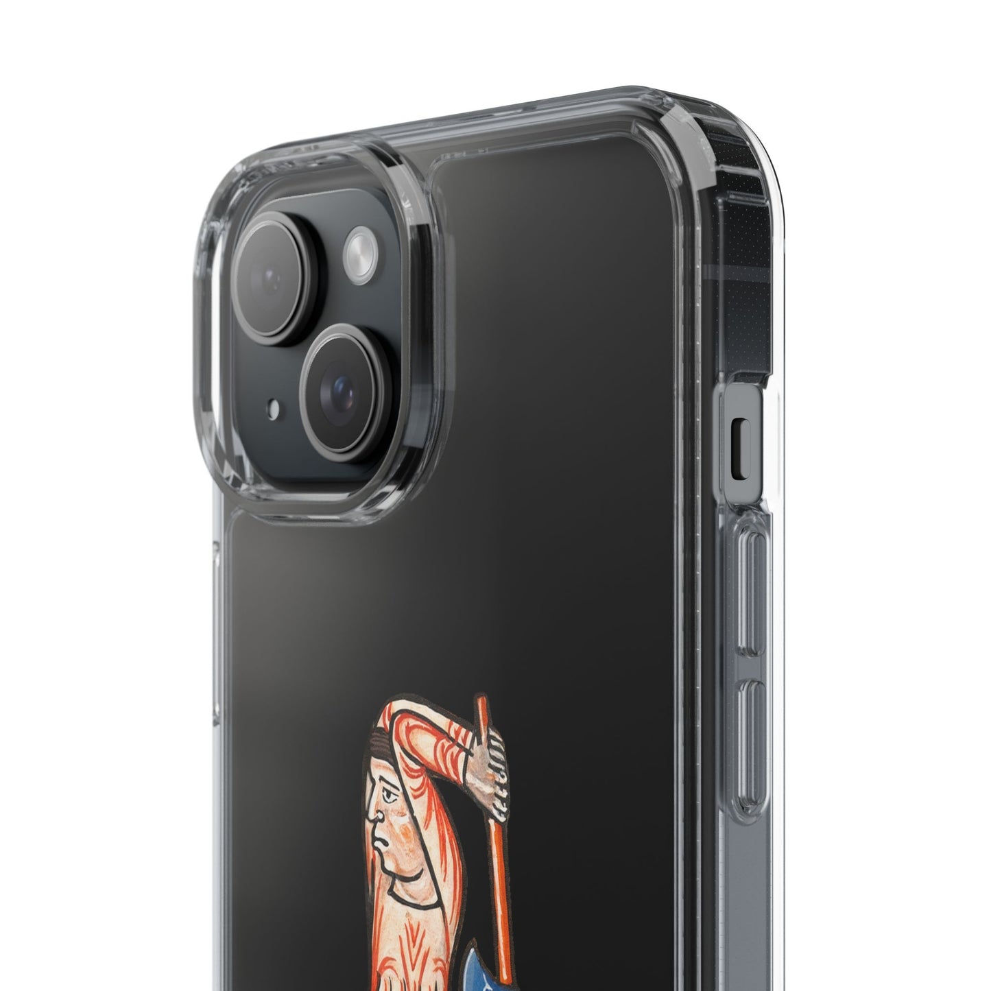 Medieval Boar Rider Phone Case – Funny Historical Art iPhone Cover – Weird Axe Man Illustration for Fantasy & Meme Fans