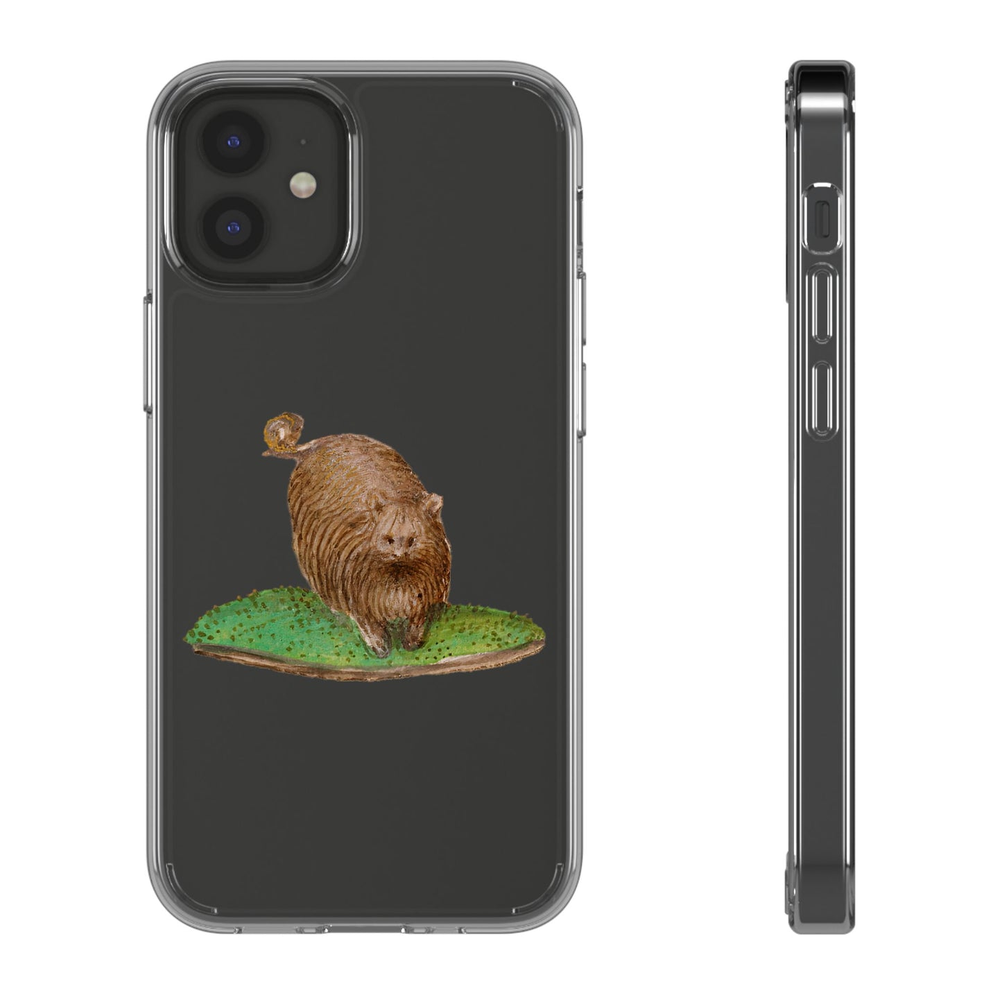 Fluffy Medieval Cat – Manuscript Marginalia Phone Case – Round, Regal, and Slightly Judgemental