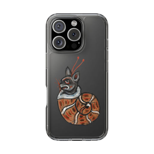 Snail Cat Supreme – Medieval Marginalia Phone Case – Illuminated Manuscript Weird Animal Art – Funny Gift for Cat Lovers