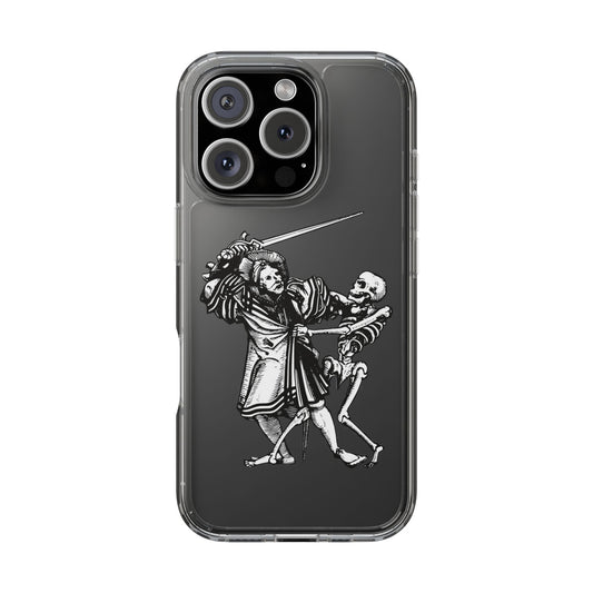 Dance with Death – Gothic Medieval Phone Case – Vintage Skeleton Artwork – Macabre iPhone Cover – Dark Academia Aesthetic – History Gift for Goths