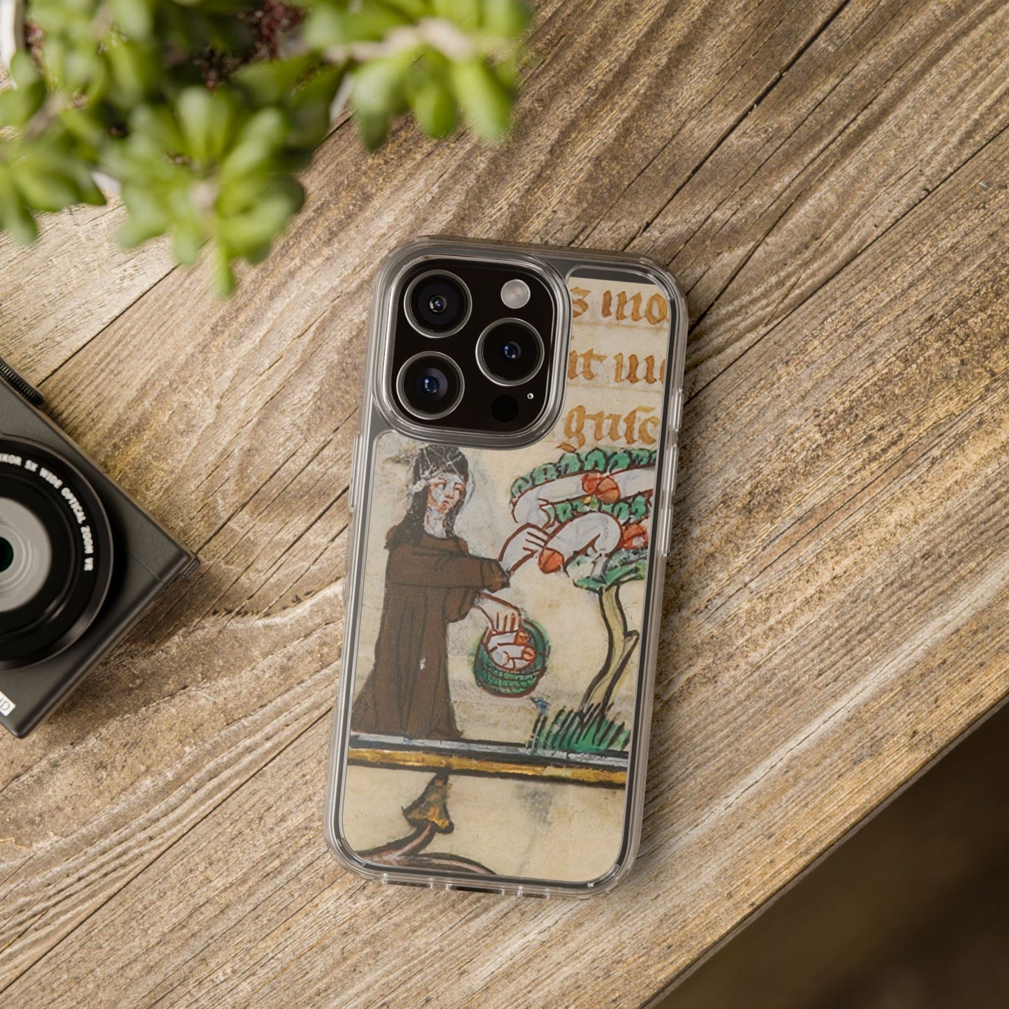Forbidden Fruit – Medieval Phallus Tree Phone Case – Bawdy Illuminated Manuscript Art – NSFW Monastic Mischief