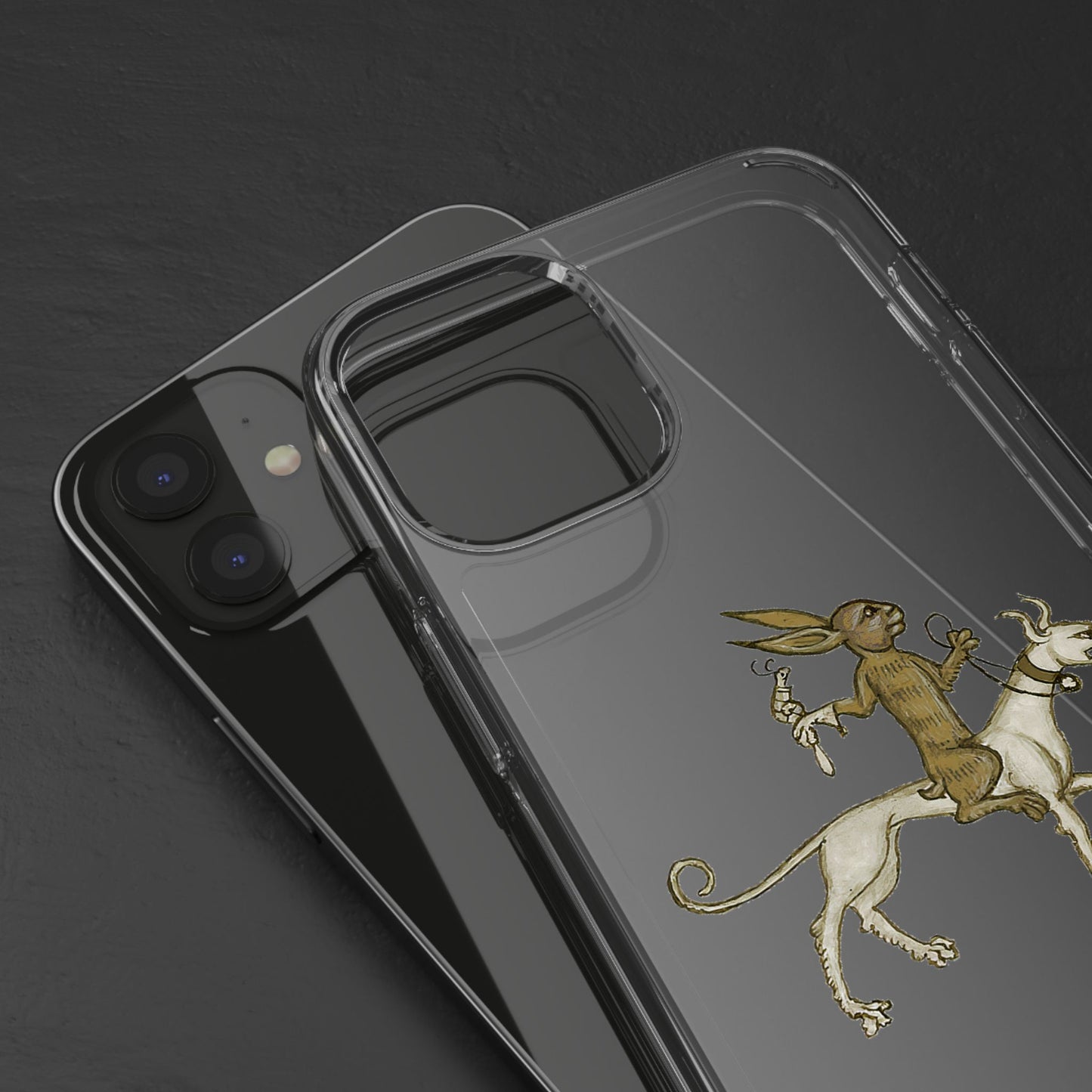 Bunny Jousts at Dawn – Medieval Rabbit Phone Case – Funny Marginalia iPhone Cover – Quirky Gift for Fantasy & History Nerds