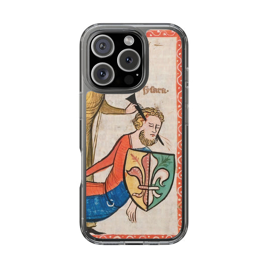 Knighted (and Smited) – Medieval Manuscript Phone Case – Surreal Chivalric Humour – Weird History Gift