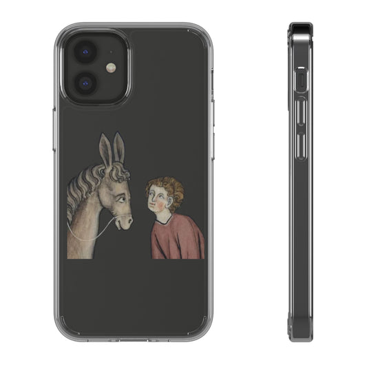 When You Lock Eyes with a Donkey – Funny Medieval Animal Phone Case – Weird Manuscript Art iPhone Cover – Quirky Gift for Surreal Humour Lovers
