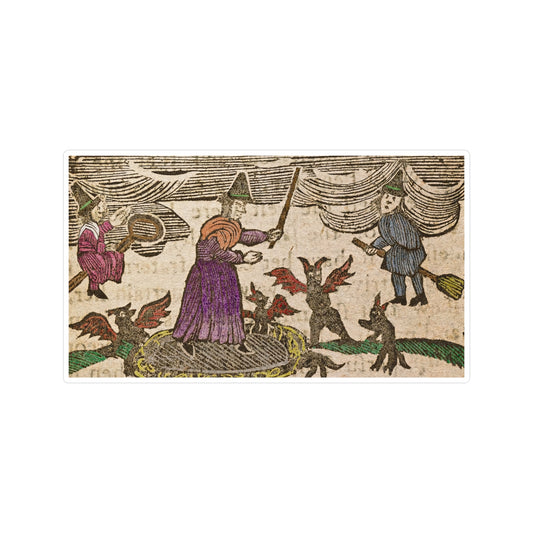 Vintage Witchy Kiss-Cut Stickers | Spooky Decor, Halloween Stickers, Witchcraft, Laptop Decals, Gift for Witch Lovers