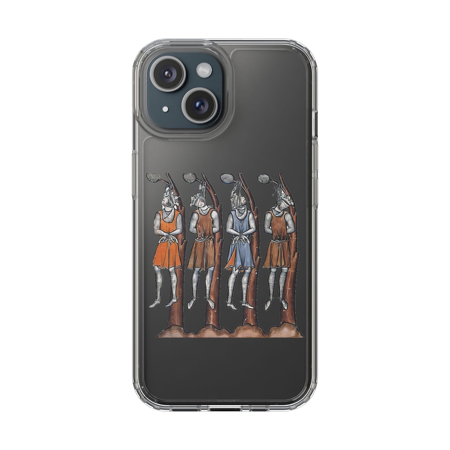 Hanging Out With the Lads – Funny Medieval Art Phone Case – Dark Historical Illustration – Quirky iPhone Cover – Weird Gift for Gothic Humour Fans