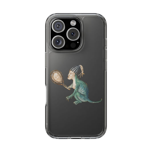 Selfie Monster – Medieval Mirror Gazer Phone Case – Illuminated Manuscript Creature – Funny Self-Love Gift