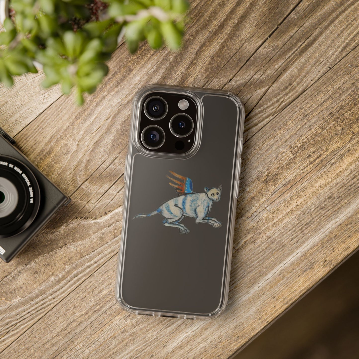 “Winged Cat” – Blessed by Chaos Phone Case