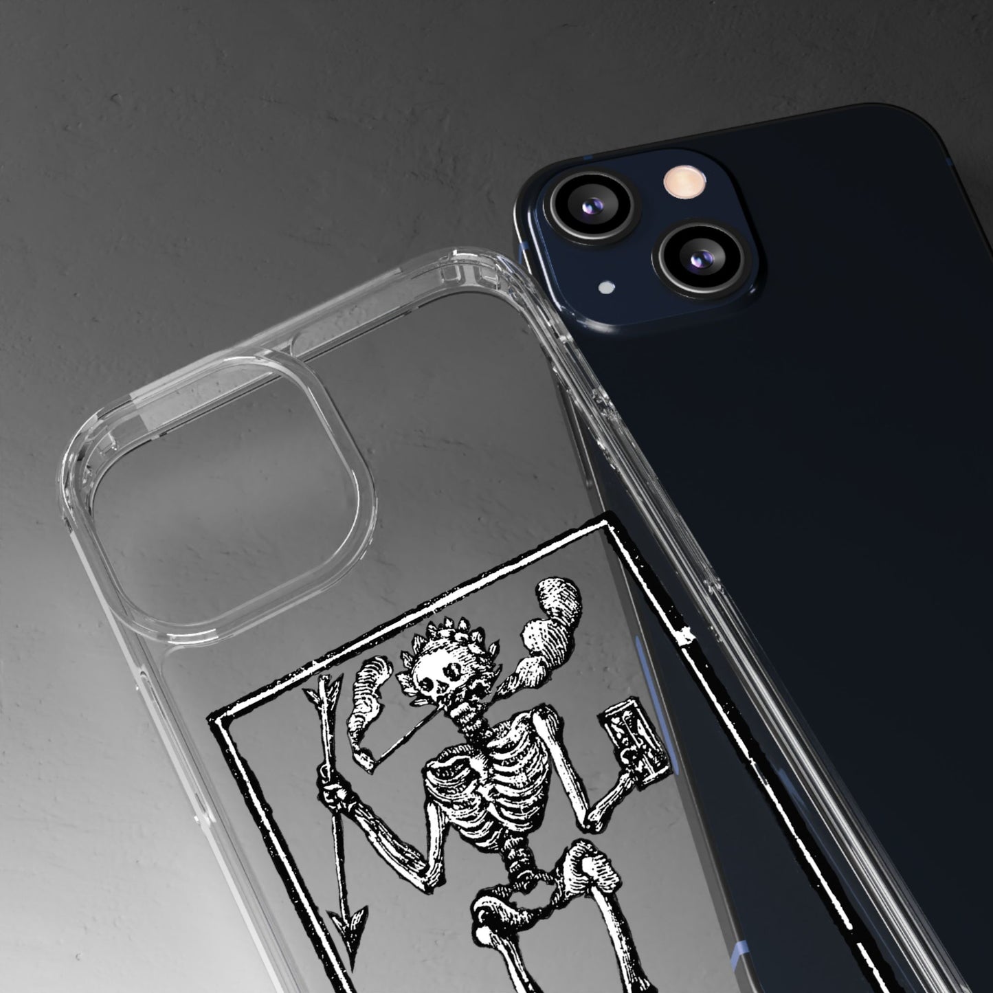 Death Is on the Clock – Medieval Skeleton Phone Case – Macabre iPhone Cover – Danse Macabre Art – Funny Gothic Gift for History Nerds