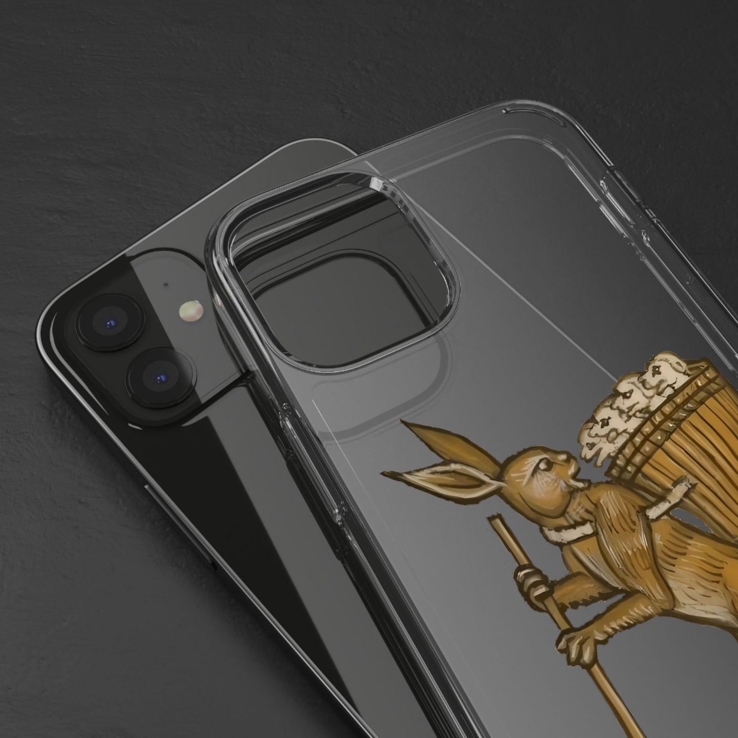 Burdened Bunny – Medieval Art Phone Case – Funny Historical Rabbit Design – Quirky iPhone Cover – Weird Animal Illustration – Gothic Gift Idea