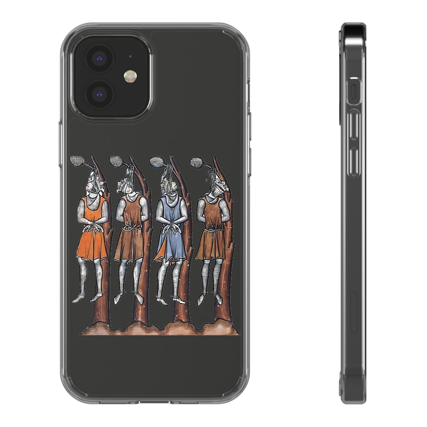 Hanging Out With the Lads – Funny Medieval Art Phone Case – Dark Historical Illustration – Quirky iPhone Cover – Weird Gift for Gothic Humour Fans