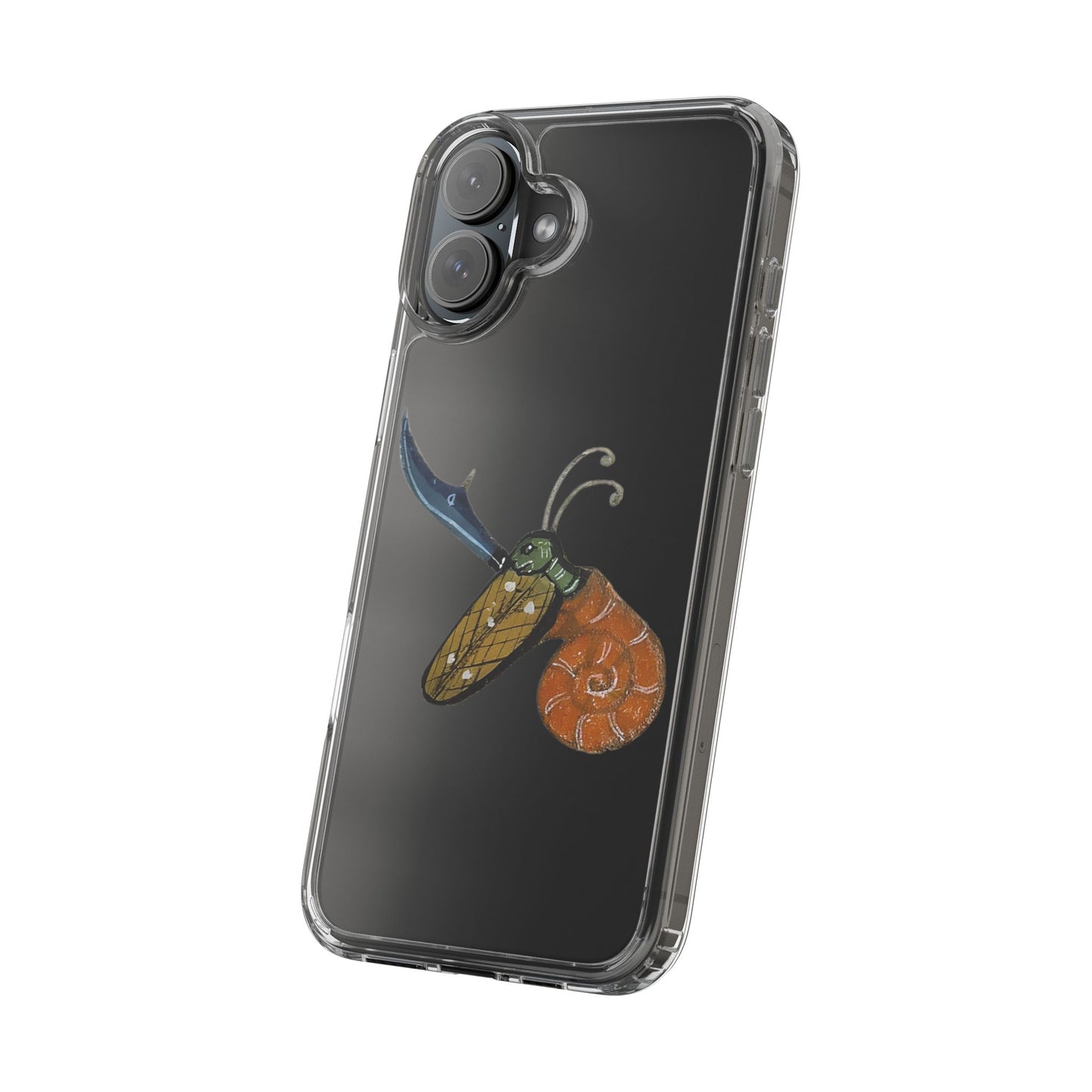 Snail of Vengeance – Medieval Armed Snail Phone Case – Illuminated Manuscript Oddity – Warrior Gastropod Gift