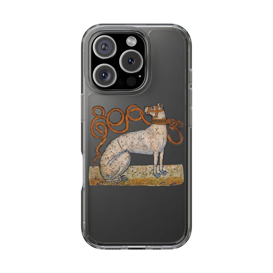 Medieval Greyhound Phone Case – Marginalia Dog with Ornate Leash