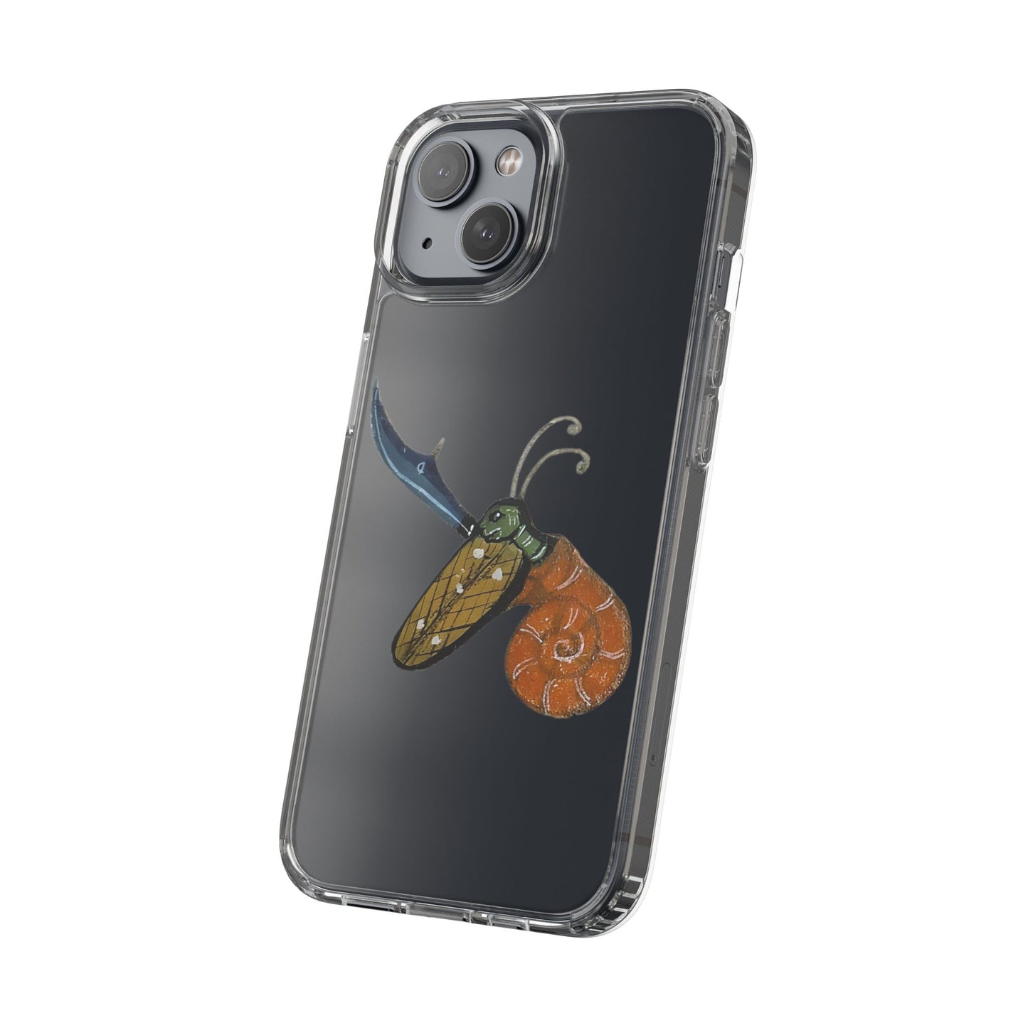Snail of Vengeance – Medieval Armed Snail Phone Case – Illuminated Manuscript Oddity – Warrior Gastropod Gift