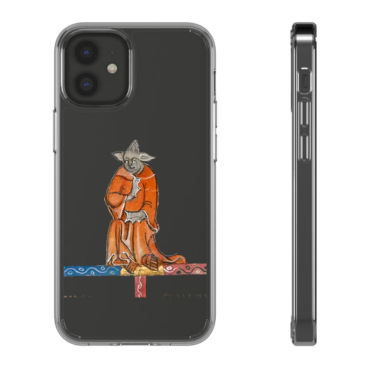 Ancient Gremlin Sage – Medieval Marginalia Phone Case – Illuminated Manuscript Yoda Lookalike – Whimsical Galaxy Gift