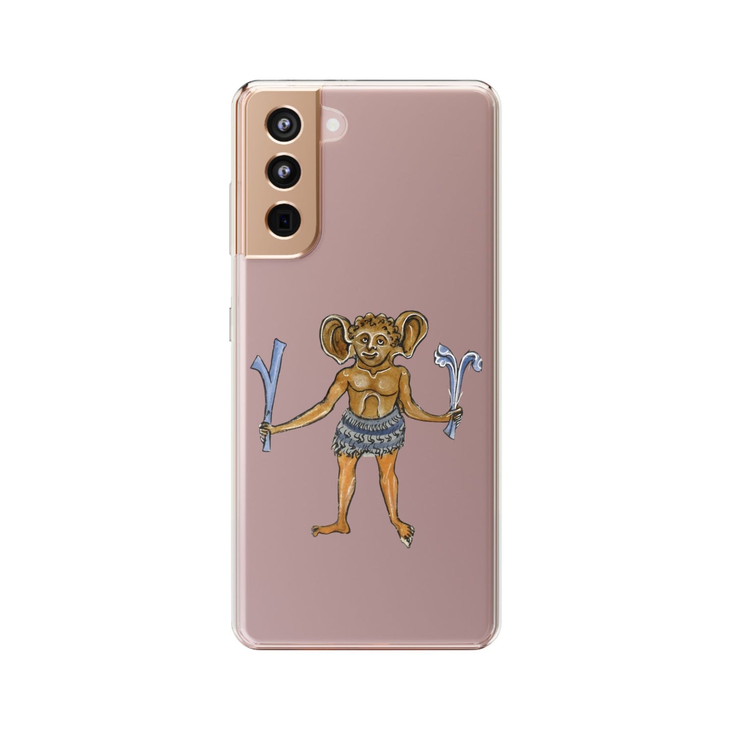Whimsical Character Clear Phone Case - Fun, Unique Design for All Ages